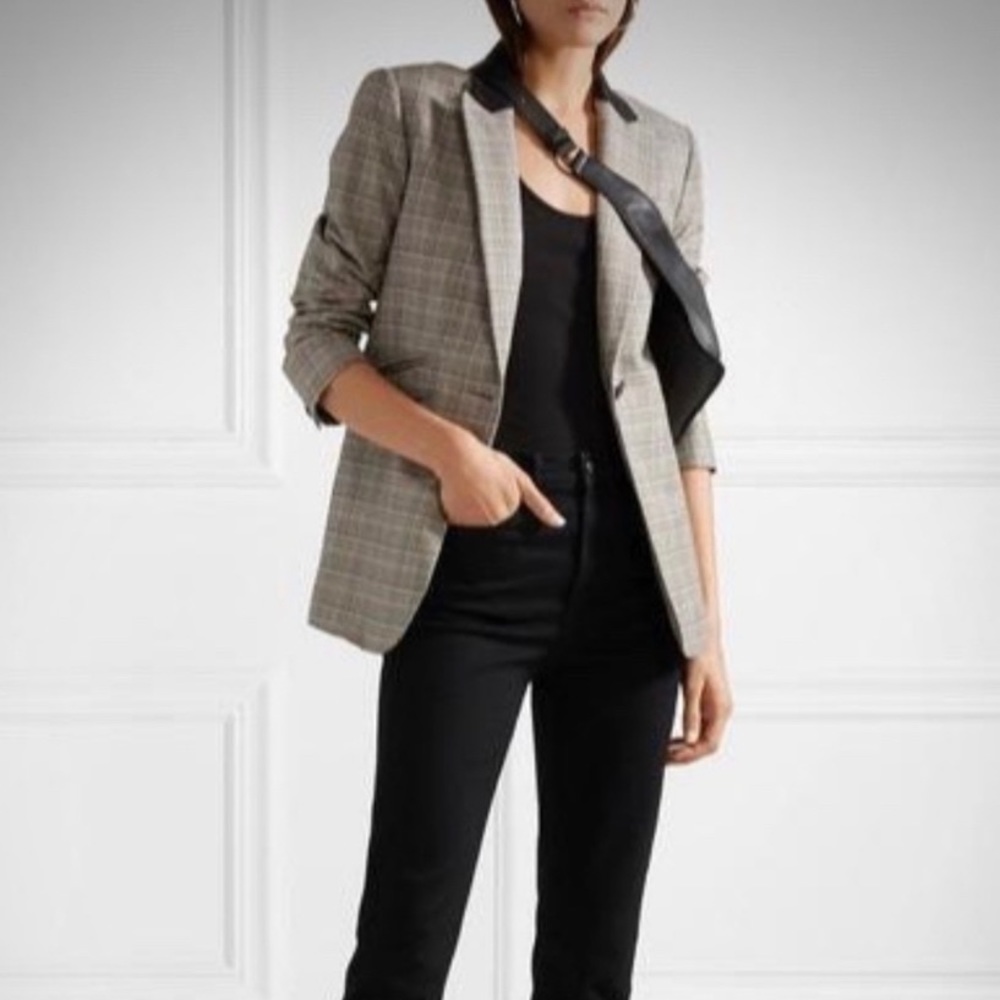 Rag & Bone Ridley Peak Lapel Plaid Blazer Jacket